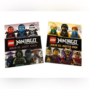 LEGO Ninjago Masters of Spinjitzu 2 BOOKS Ninja vs. Ghost Ninja Master‎ Chen EUC